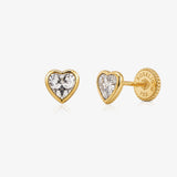 Pendientes Corazon Bocelados