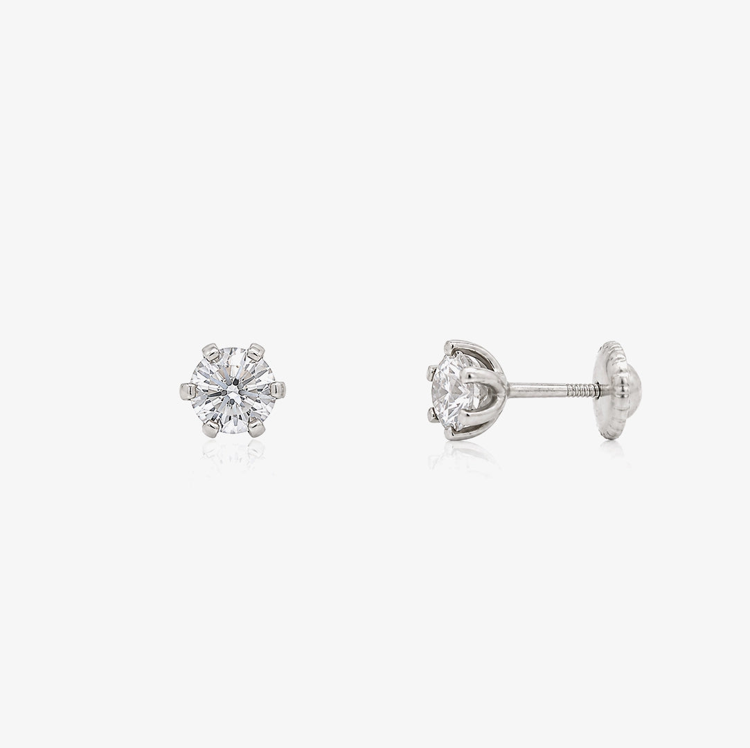 Basket Setting Claw Earrings