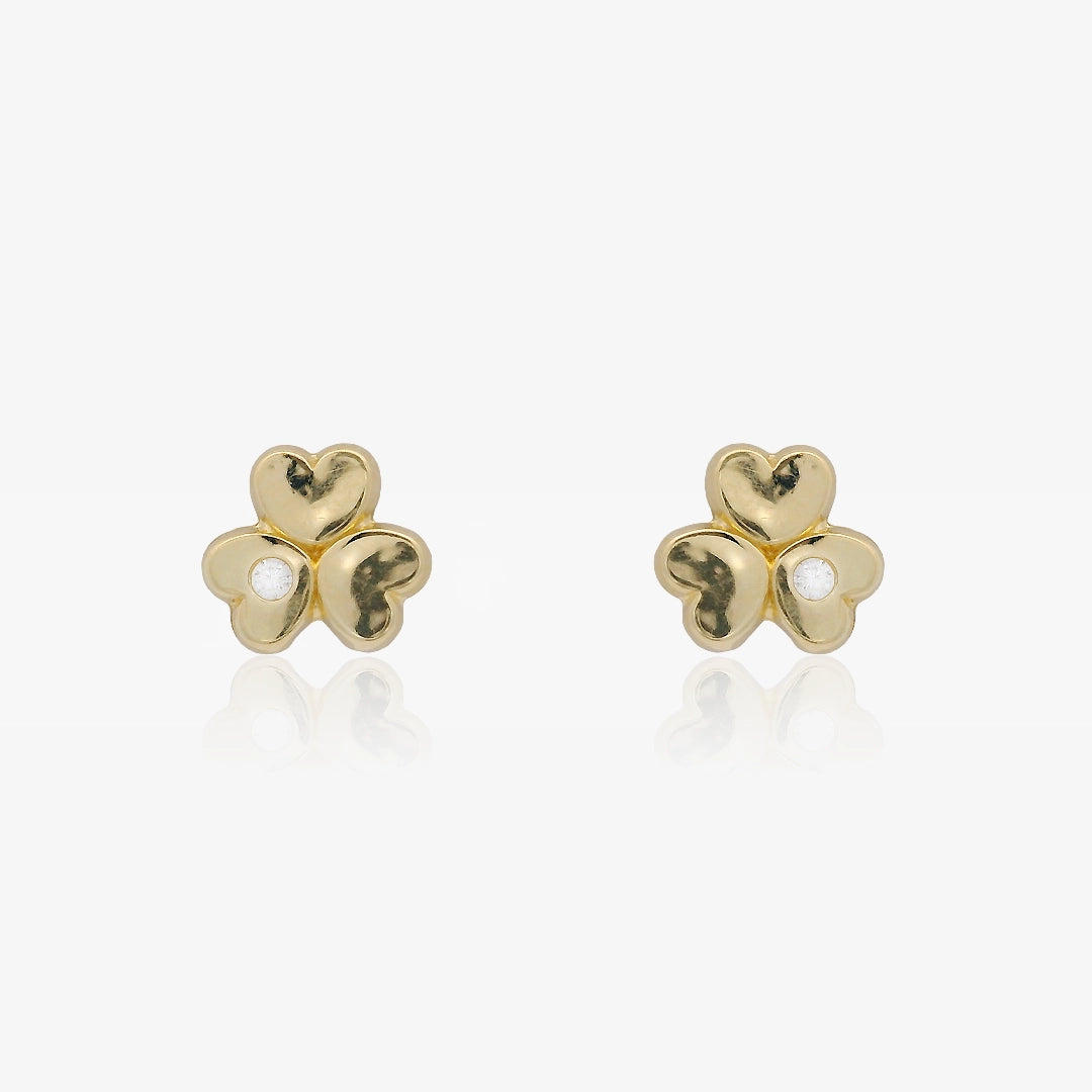 Pendientes Trebol Corazones
