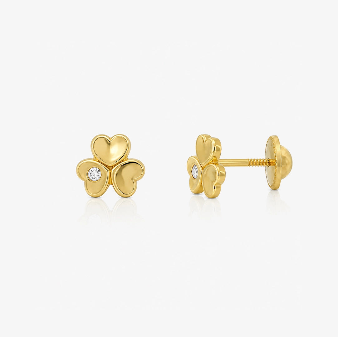 Clover Heart Earrings