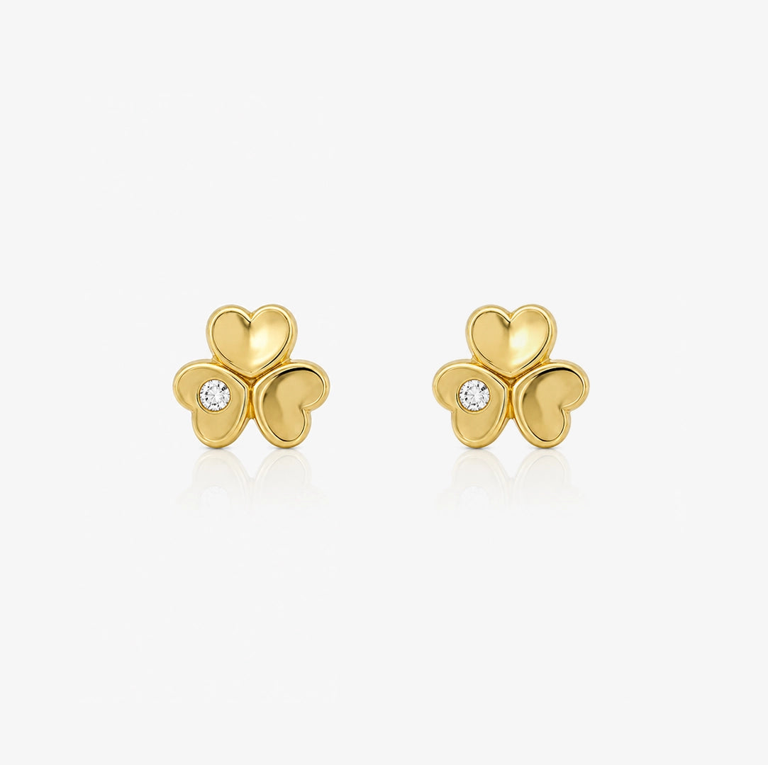 Clover Heart Earrings