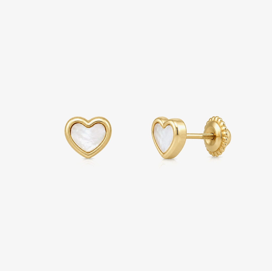 Mother-of-Pearl Heart Earrings