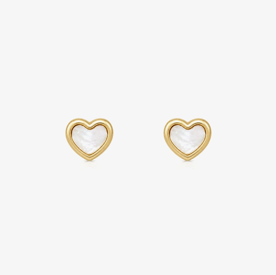 Mother-of-Pearl Heart Earrings