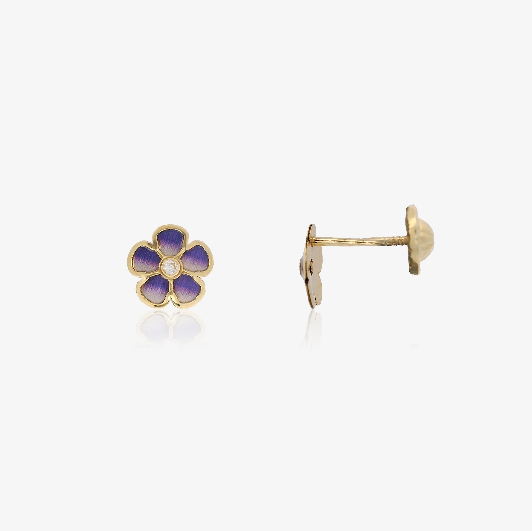 Pendientes Esmalte Violeta