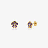 Pendientes Esmalte Violeta