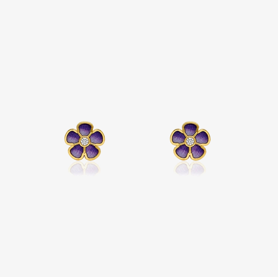 Pendientes Esmalte Violeta