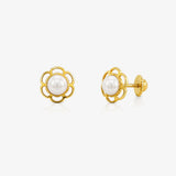 Pendientes Perlas Flor