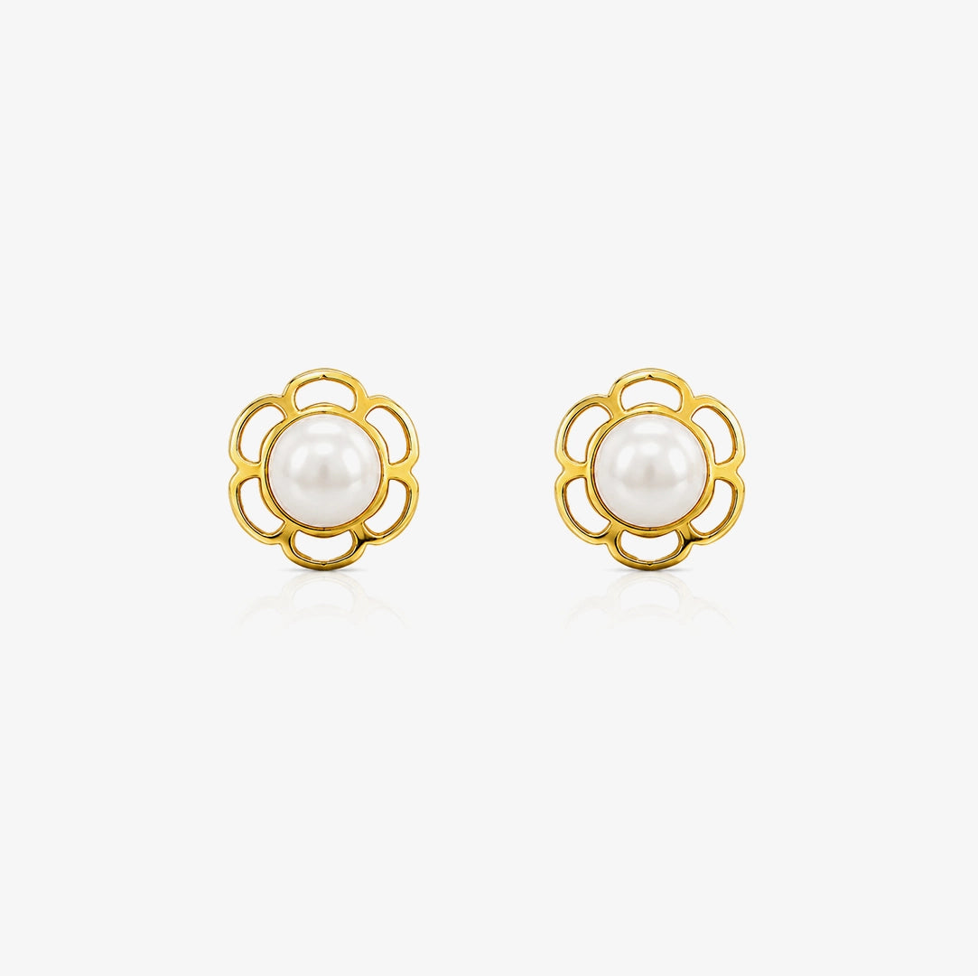 Pearl Flower Earrings