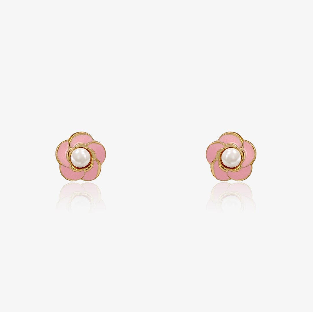 Pearl flower earrings