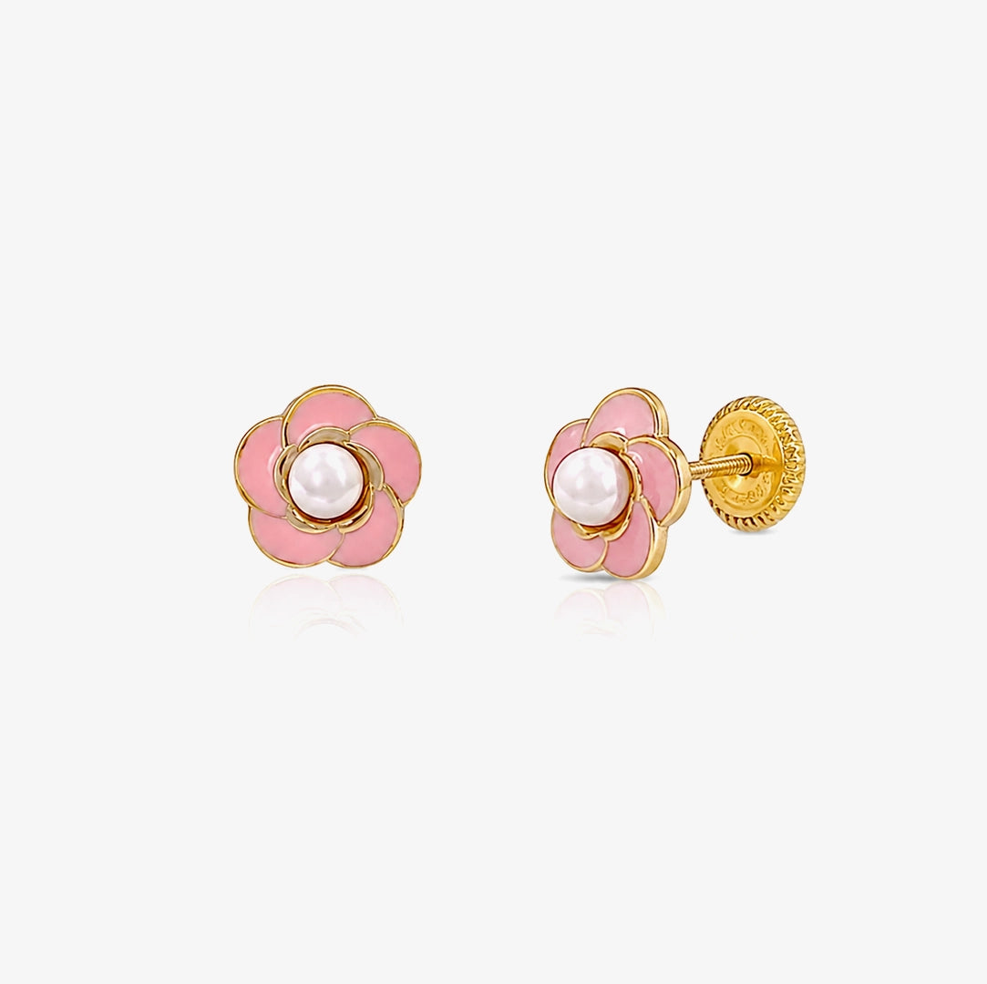 Pendientes Flor perla
