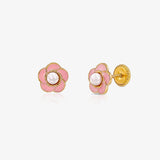 Pendientes Flor perla