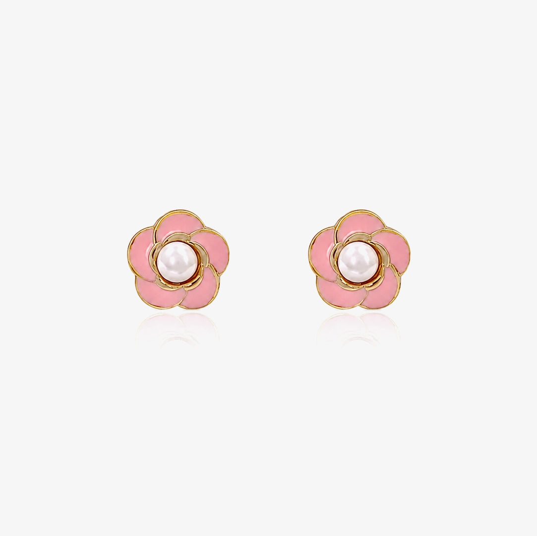 Pendientes Flor perla