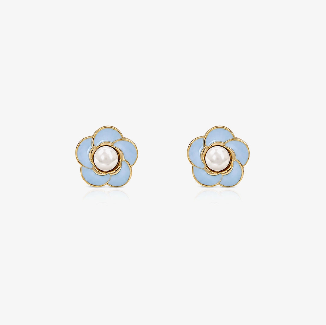 Pendientes Flor perla