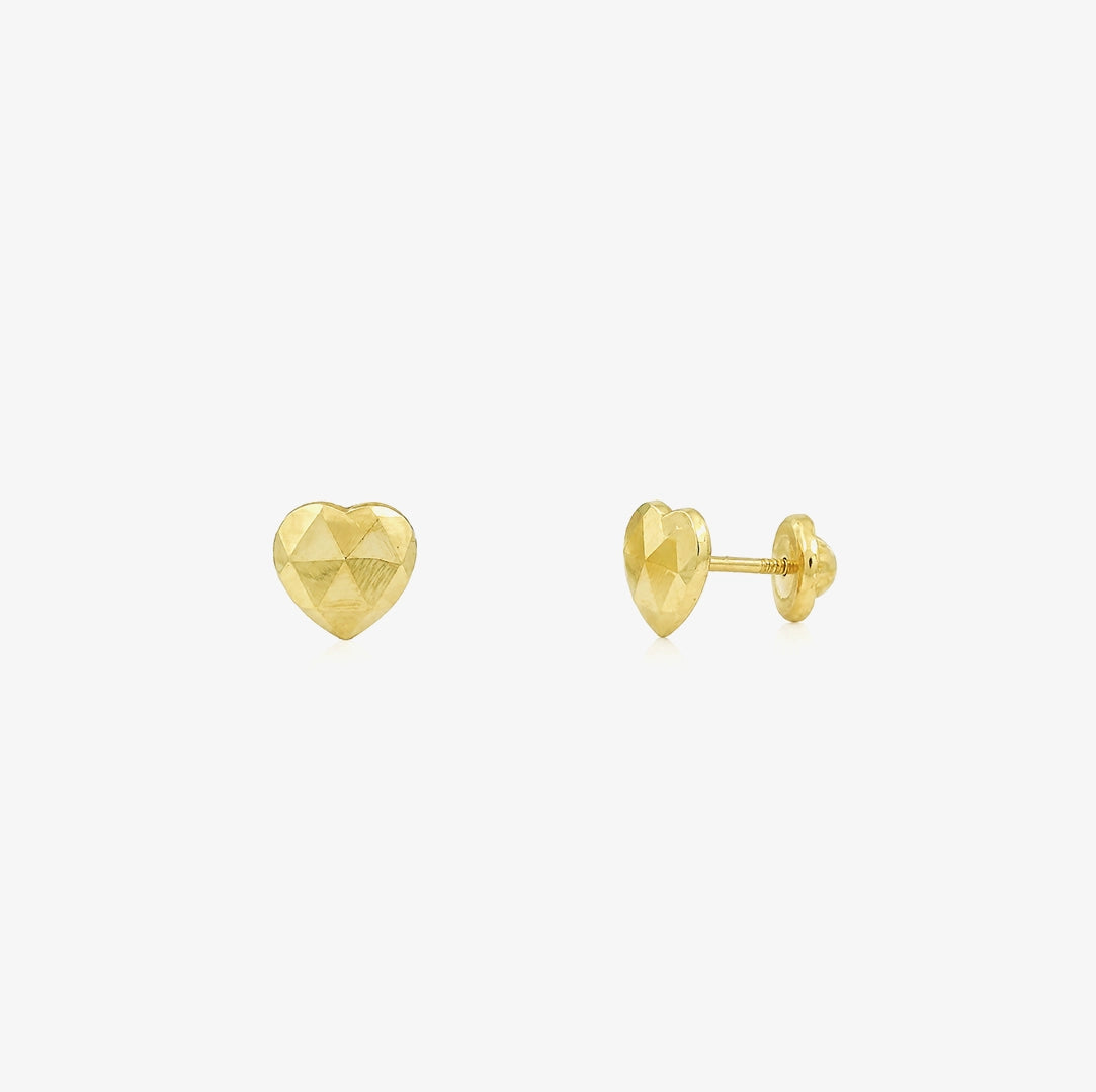Pendientes Corazon Tallado