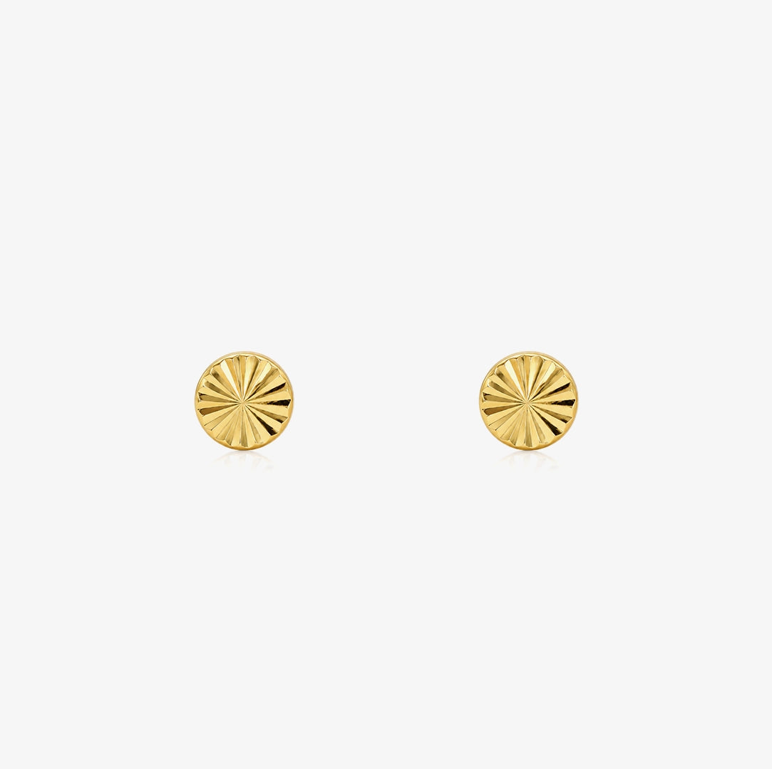 Round Carved Earrings