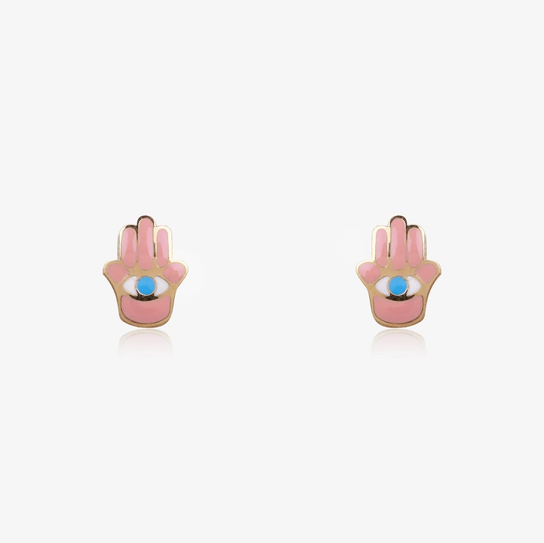 Pendientes Esmalte Mano Ojo