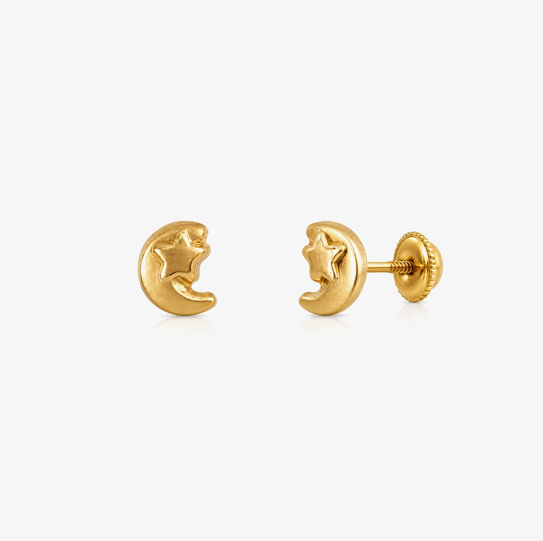 Moon and star earrings