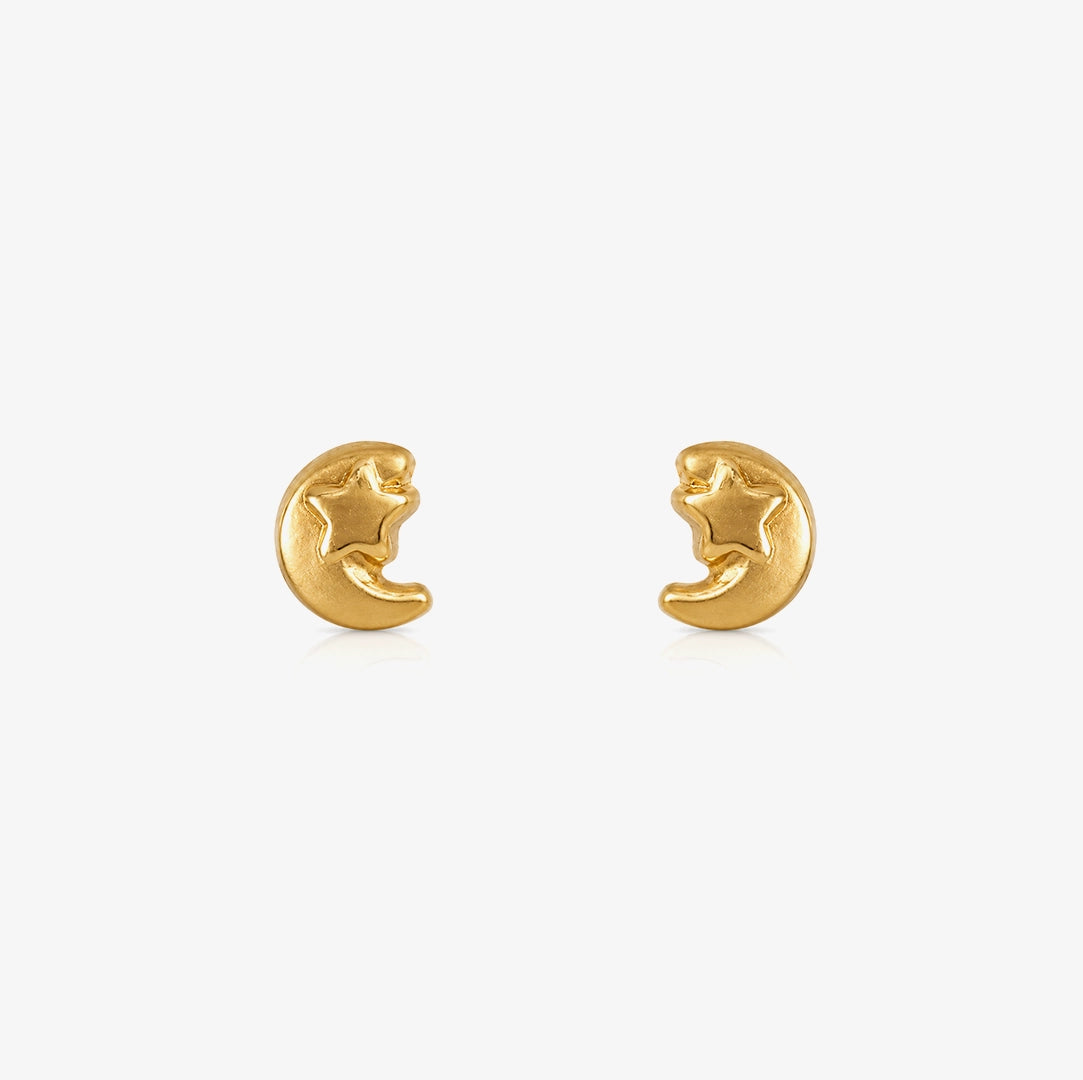 Moon and star earrings