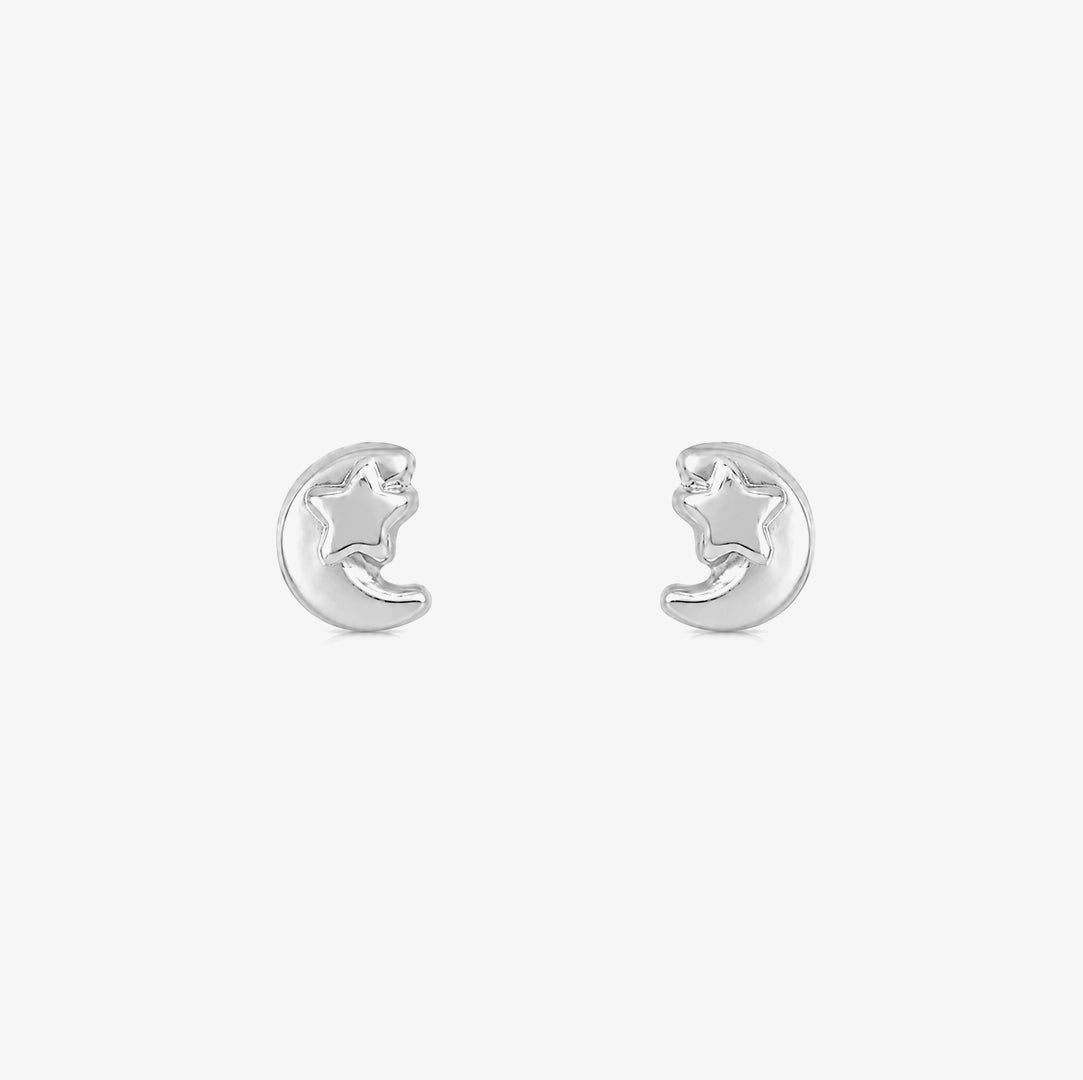 Moon and star earrings