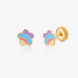 Pendientes Flor arcoiris