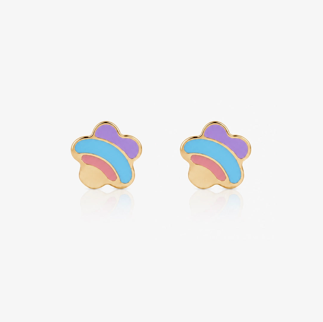 Pendientes Flor arcoiris