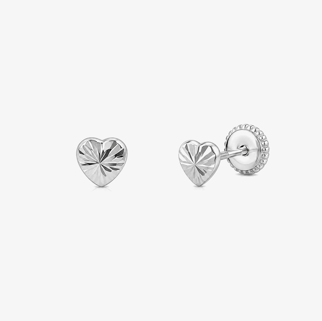 Carved Heart Earrings