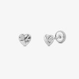 Pendientes Corazon Tallado