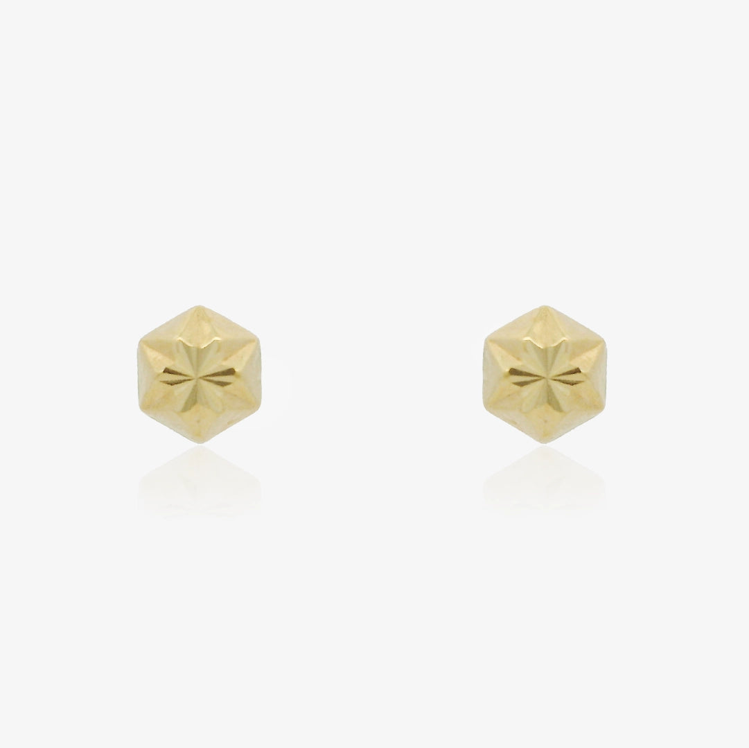 Pendientes Hexágono Tallado