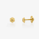 Pendientes Hexágono Tallado
