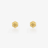 Pendientes Hexágono Tallado