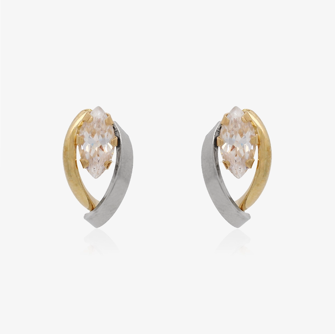 Pendientes hoja Bicolor