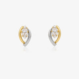 Bicolor leaf earrings