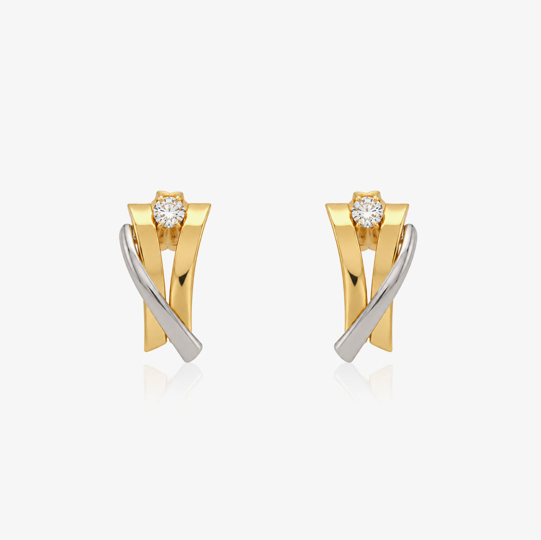 Two-tone earrings
