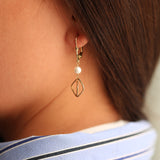 Long pearl earrings