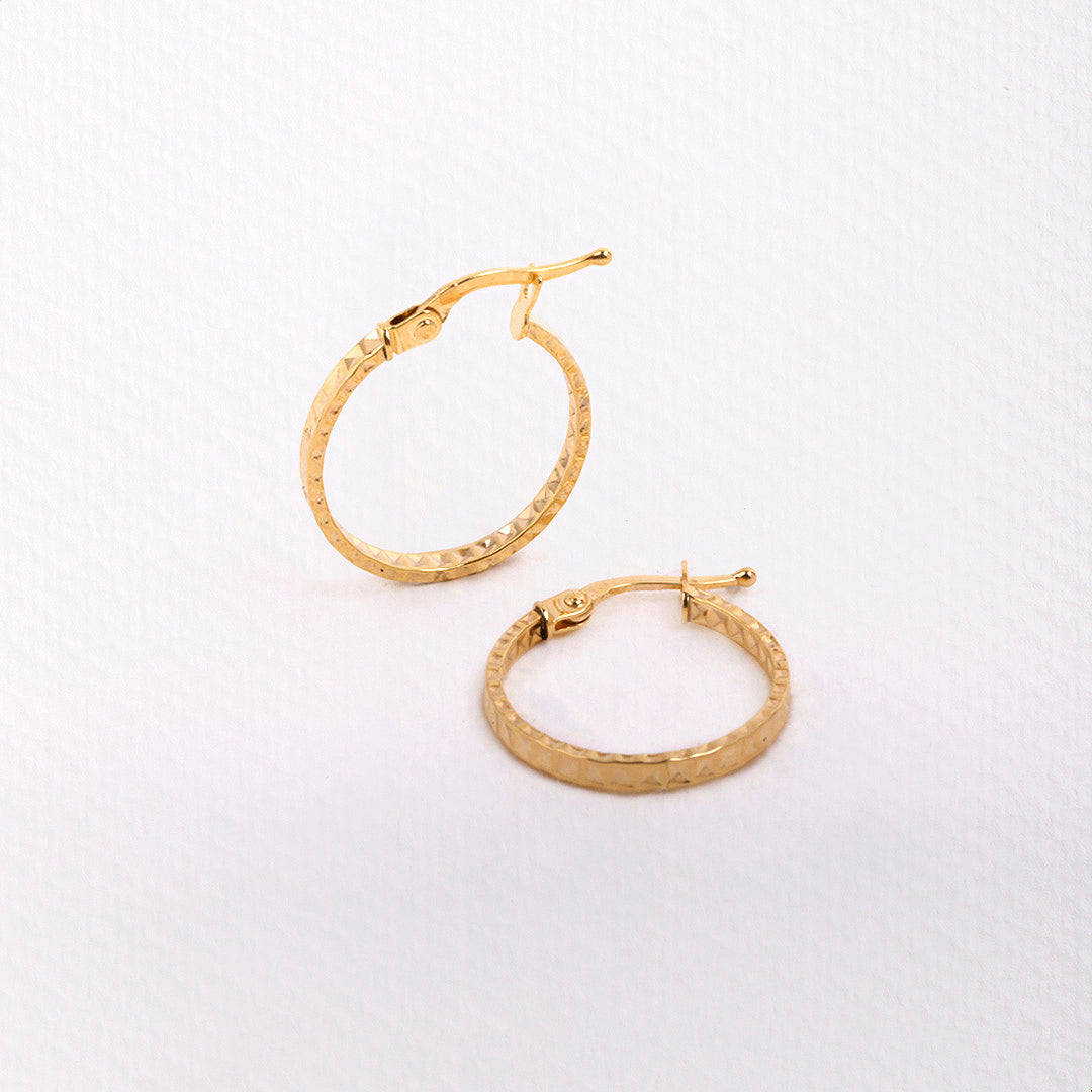 Flat Lapidated Hoops