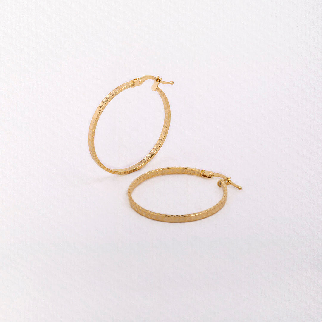 Flat Lapidated Hoops