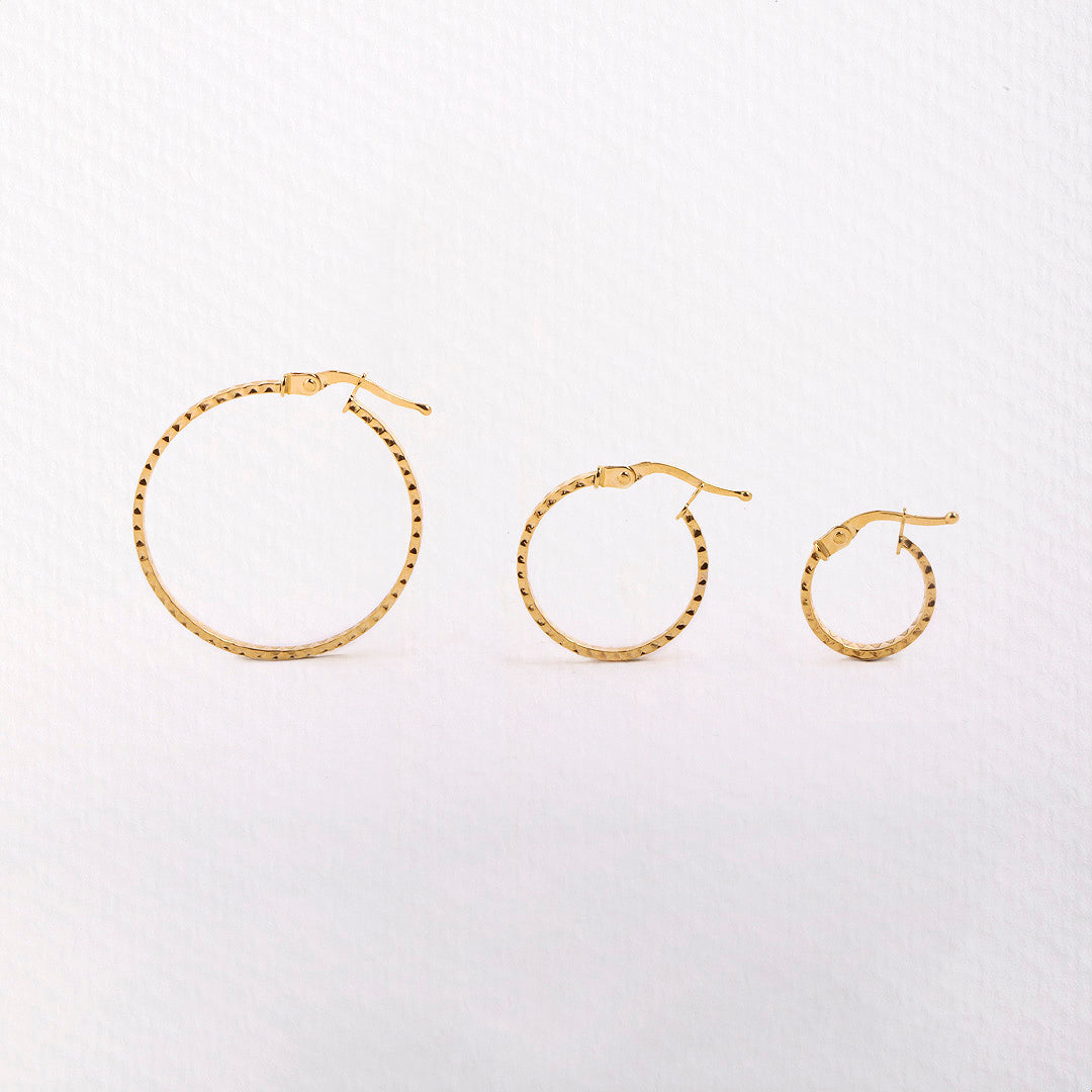 Flat Lapidated Hoops