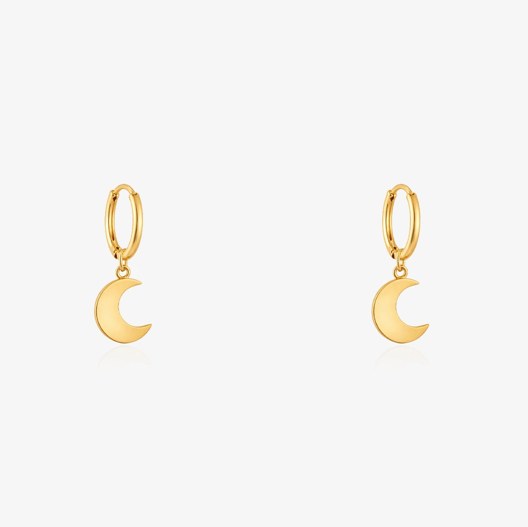 Pairs GOLD9 Half Moon Hoop 1.20x 12 Trendy