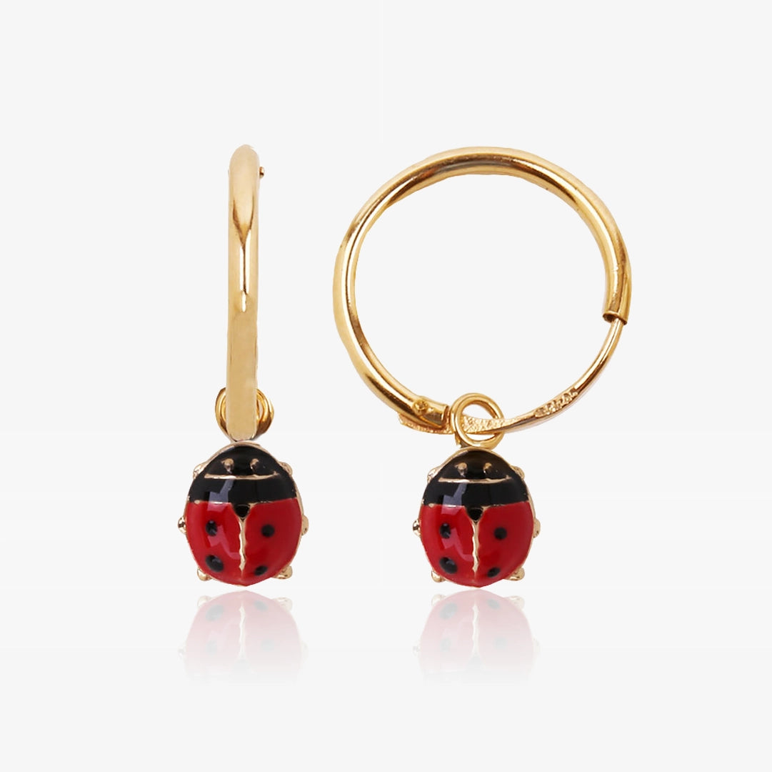 Ladybug Hoops