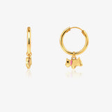 Kitty Enamel Hoops