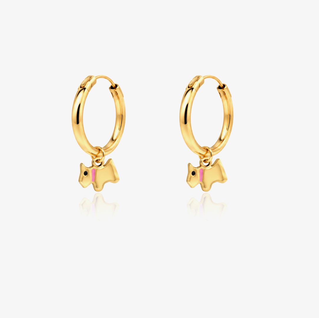 Kitty Enamel Hoops