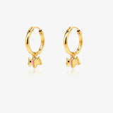 Kitty Enamel Hoops