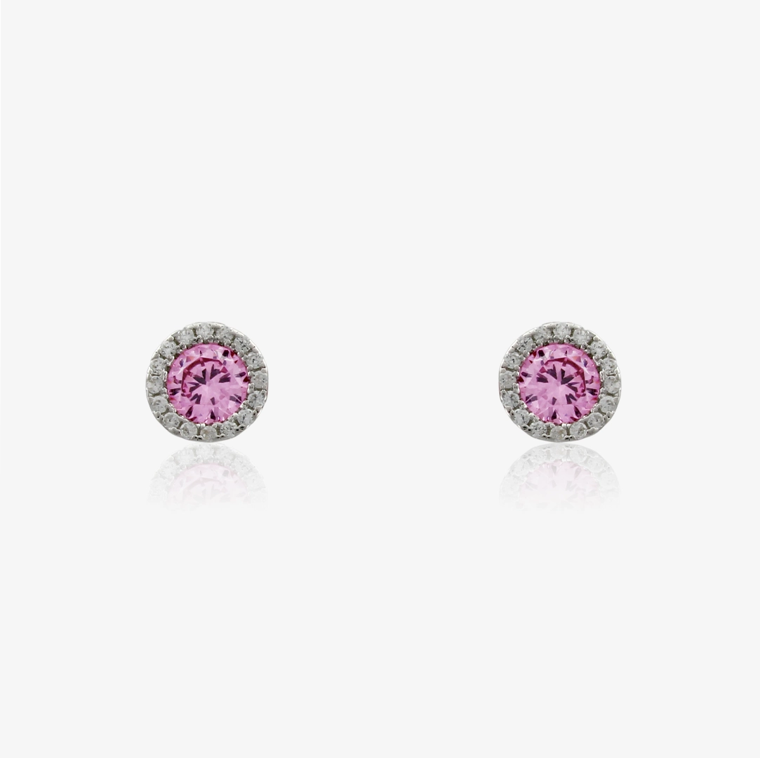 Pendientes Piedras Rosa