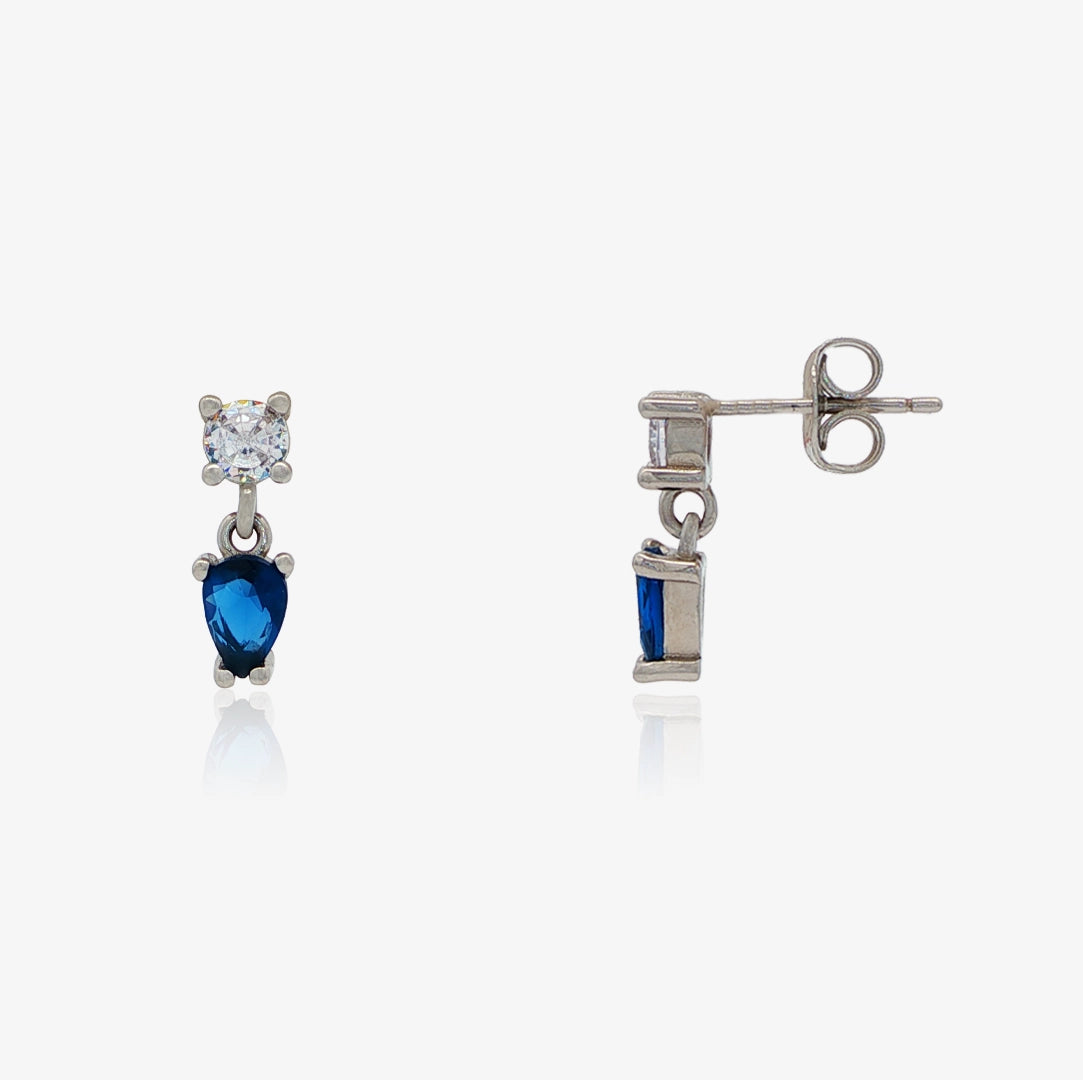 Pedientes Lágrima azul