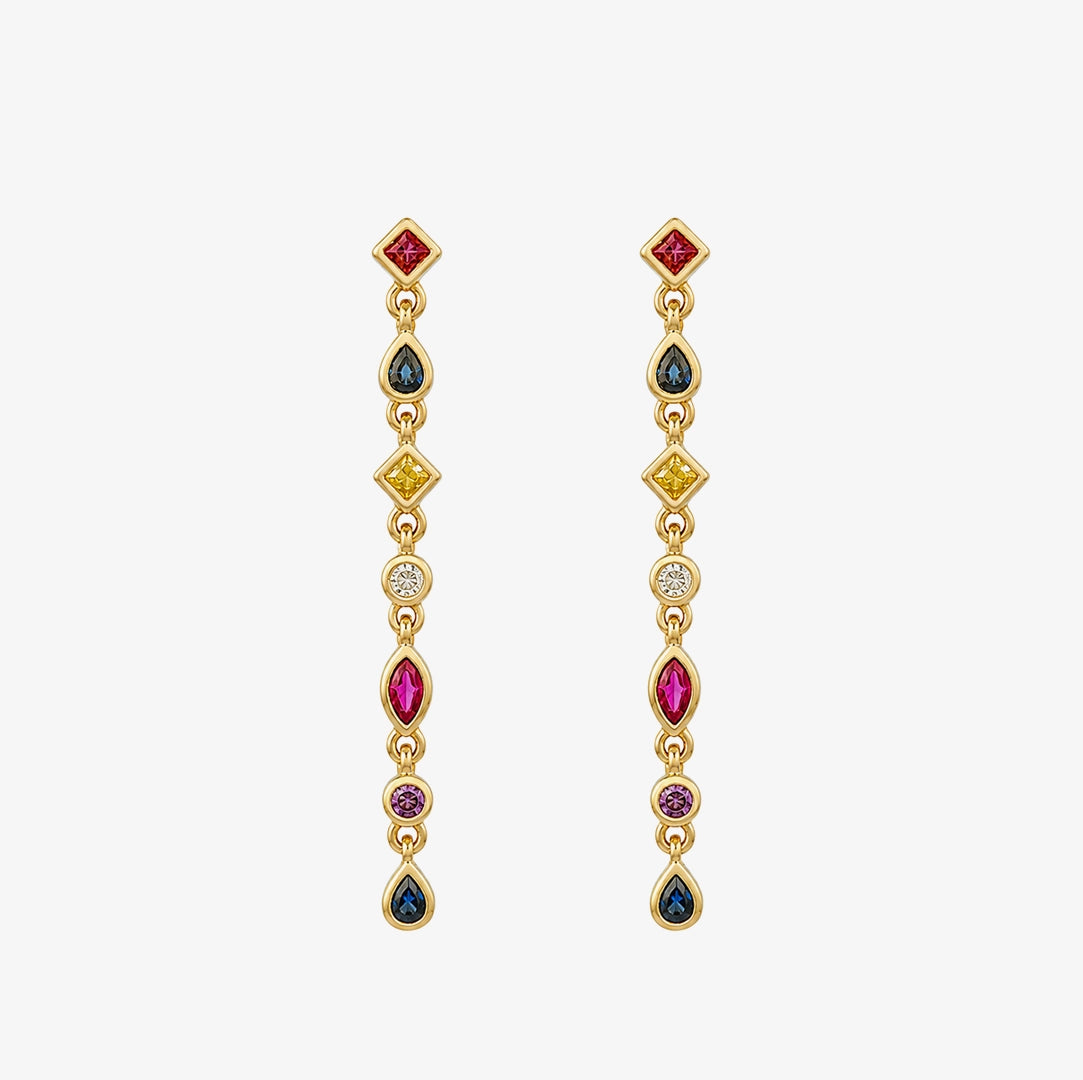 Pendientes largos MULTICOLOR
