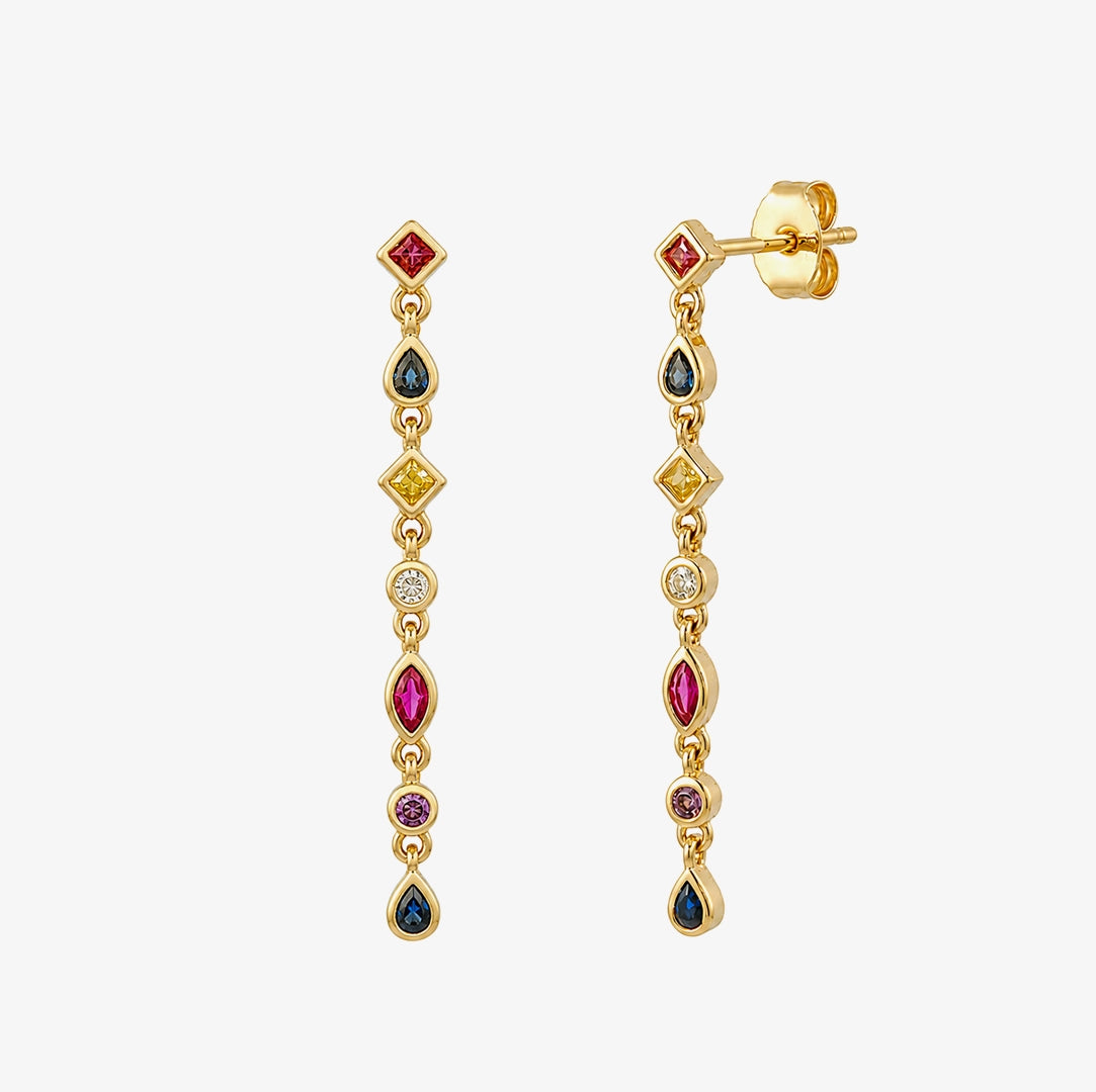 Pendientes largos MULTICOLOR
