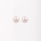 Pairs of Silver Pressure Cultured Pearls Button 6 mm