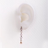 Long Pearl Stone Earrings