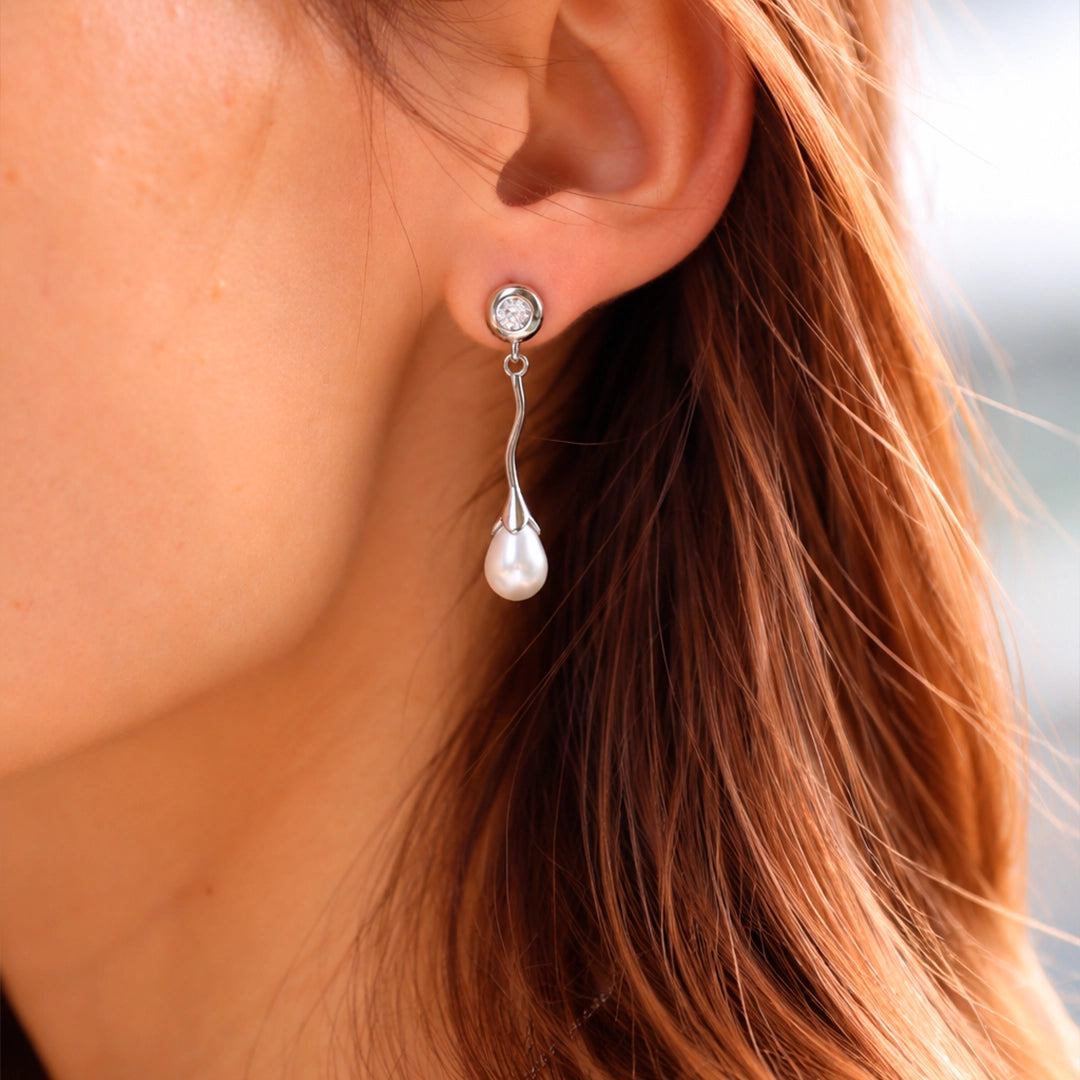 Long teardrop earrings