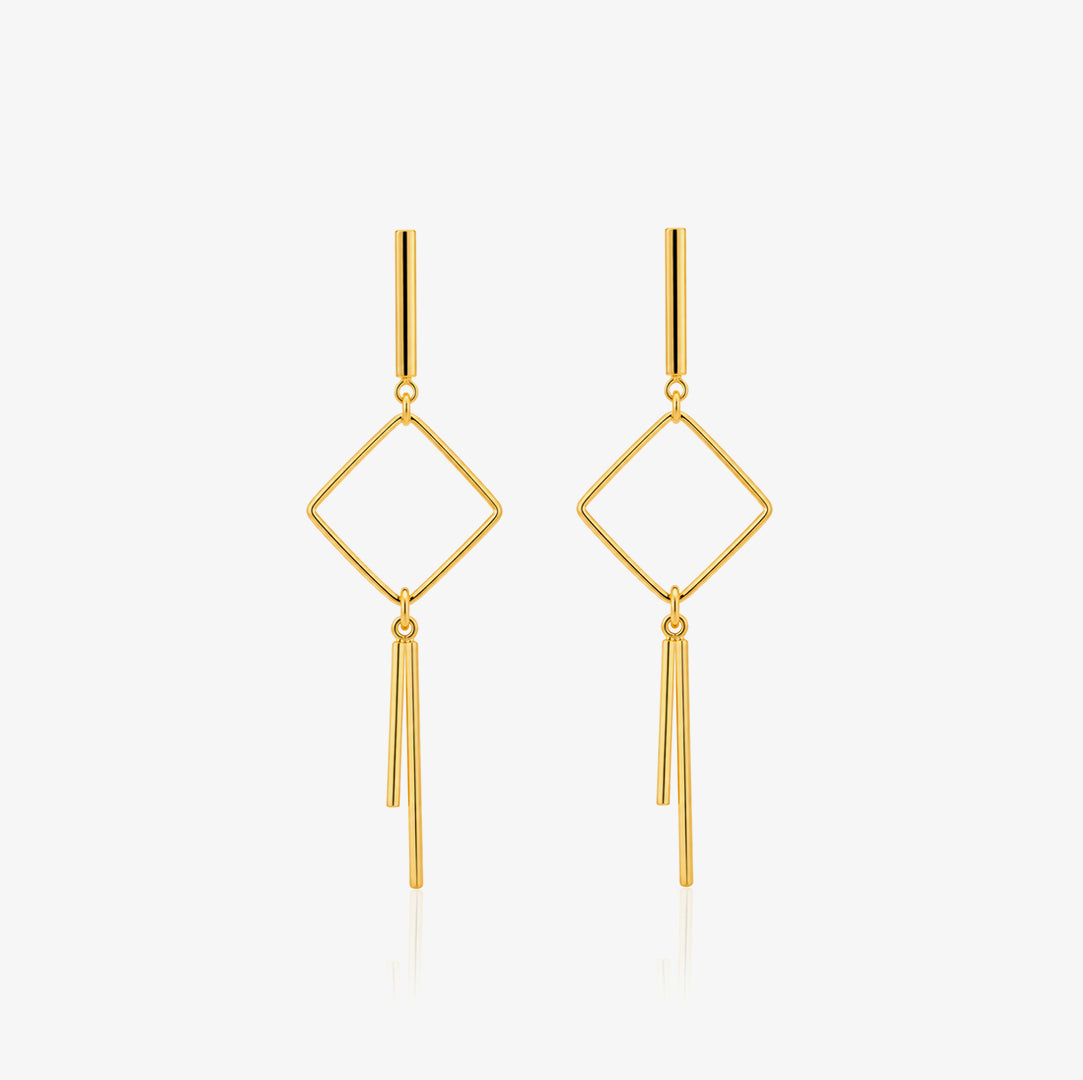 Long Rhombus Earrings